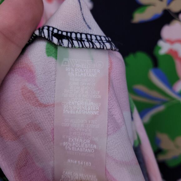 Tommy Hilfiger Dress 10 Floral Pink, Green Shift Sleeveless - Picture 9 of 10